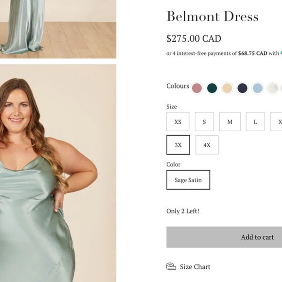 Belmont Dress by Park & Fifth in Satin Sage - Picture 3 of 10